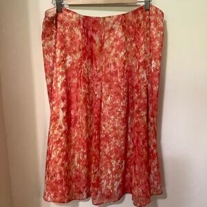 JONES NEW YORK: Coral/Pink A-line Skirt